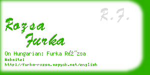 rozsa furka business card